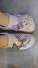 卡駱馳（CROCS）檀健次同款經(jīng)典泡芙洞洞鞋百舒適男沙灘鞋女鞋休閑鞋|207521 霜紫色-5BO 39 (240mm) 曬單實(shí)拍圖