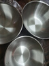 食品不銹鋼盆洗菜和面打蛋家用廚房涼拌沙拉料理盆直邊盆碗豬油盆 17-19-22三件套 曬單實(shí)拍圖