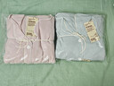 無(wú)印良品（MUJI）女式柔軟針織前開(kāi)睡衣套裝女士家居服女款女裝25年秋季 FD32CC5A 煙熏藍色 S -M 上裝160/84A 下裝160/66A 曬單實(shí)拍圖