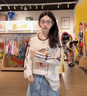 妖精的口袋慵懶風(fēng)印花長(cháng)袖t恤女2025年夏新款寬松休閑設計感上衣 迷彩米杏色 L 曬單實(shí)拍圖