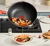 特福（Tefal）炒鍋家用不粘鍋平底炒鍋28cm炒鍋電磁爐燃氣灶通用有鈦 曬單實(shí)拍圖