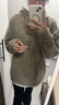 森馬（Semir）史努比系列衛(wèi)衣女中長款假兩件圖案冬oversize搖粒絨101724116019 曬單實拍圖
