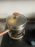 OOU雪平鍋一人食日式小鍋 家用不銹鋼不粘鍋輔食鍋熱牛奶煮泡面湯鍋 雪平鍋（含蒸籠） 18cm 曬單實(shí)拍圖