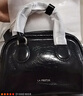 拉菲斯汀【趙今麥同款】牛仔女包斜挎女小眾休閑包通勤手提包 622356 暗夜黑 曬單實(shí)拍圖