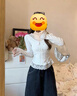 妙奕嘉蕾絲打底衫女內搭可外穿洋氣正肩白色長(cháng)袖t恤女內搭女修身上衣女 V領(lǐng)蕾絲花邊提花長(cháng)袖T恤【白色】 M 曬單實(shí)拍圖