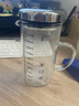合慶玻璃杯辦公室飲水杯牛奶杯子飲料杯家用耐高溫茶杯烘焙量杯帶刻度 中號帶蓋 500ml 曬單實(shí)拍圖
