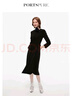 PORTS寶姿女裝年春夏新品長(cháng)袖中長(cháng)連衣裙RT3D019RWB002 BLACK M 曬單實(shí)拍圖