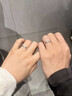 老鳳祥情侶戒指純足銀男士女款對戒婚戒表白送女朋友老婆生日禮物紀念 波瀾心動(dòng)對戒【配品牌禮盒】 曬單實(shí)拍圖