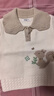 巴拉巴拉童裝嬰兒毛衣兒童冬季線(xiàn)衫毛衫女童針織衫寶寶萌男童 白咖色調00315 90 cm 曬單實(shí)拍圖