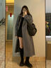 GARNUO灰色風(fēng)衣外套女中長(cháng)款2025早春秋新款韓系小個(gè)子高級感巨好看大衣 灰色 M 【111-130斤】 曬單實(shí)拍圖