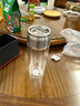 希諾（heenoor） 雙層玻璃杯男女士泡茶杯隔熱大容量水杯便攜戶(hù)外提環(huán)運動(dòng)杯子 本色 360ml 曬單實(shí)拍圖