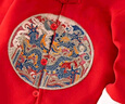 舒貝怡嬰兒衣服漢服男童套裝中國風(fēng)唐裝小少爺周歲寶寶紅色分體套裝 90 曬單實(shí)拍圖