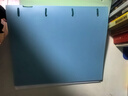 離草4孔活頁(yè)文件夾 a4活頁(yè)夾四孔11孔插頁(yè)資料冊打孔學(xué)生多功能大容量加厚強力夾 湖水藍 曬單實(shí)拍圖