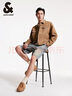 杰克·瓊斯（JACK&JONES）男裝夏季新款百搭休閑男寬松水洗貓須多口袋牛仔短褲225243009 E39中藍牛仔 M (175) 曬單實(shí)拍圖