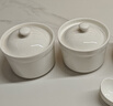 京東京造 燉盅【傳統瓦罐】陶瓷蒸蛋輔食帶蓋贈勺子 瓦罐450ML白色2只裝 曬單實(shí)拍圖