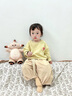 ELLE BABY兒童衛衣男女通用透氣小童秋季上衣A類(lèi)無(wú)骨縫卡通插肩袖 卡其 90 曬單實(shí)拍圖