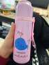 富光保溫杯316不銹鋼小學(xué)生防漏兒童可愛(ài)水杯男便攜寶寶卡通創(chuàng  )意杯子 350ml紫色鯨魚(yú) 曬單實(shí)拍圖