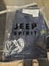 JEEP SPIRIT牛仔褲男工裝褲修身直筒褲男裝系帶彈力休閑褲936 藍色 XL 曬單實(shí)拍圖