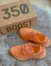阿迪達斯yeezy350全透火山橙椰子透氣男女休閑鞋GW2870 46.5 曬單實(shí)拍圖