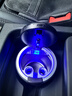 適用奧迪A6L/A4L/Q5L/A3/Q3/A7L/Q4Q6車(chē)載煙灰缸防灰飛創(chuàng  )意黑科技 新款【奧迪-炫酷暗夜】 金屬內膽+藍光LED燈+一鍵開(kāi)蓋 曬單實(shí)拍圖