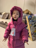 保姆鵝  兒童羽絨服寶寶中長(cháng)款護臉加厚鴨絨外套防風(fēng)保暖童裝冬[NG2664] 石榴粉 100 曬單實(shí)拍圖