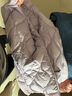 波司登輕薄鵝絨羽絨服女短款90絨菱格紋立領(lǐng)修身零壓內膽外套 曬單實(shí)拍圖
