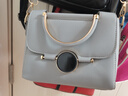 袋鼠（KANGAROO）百搭女包2025時(shí)尚圓鎖手提小包韓版甜美單肩斜挎包 淺灰色 曬單實(shí)拍圖