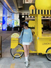 MMLG圓領(lǐng)衛衣女2025秋季新款華夫格肌理格紋韓版膠印logo短版上衣外套 淺霧藍 S 曬單實(shí)拍圖