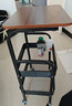 喻品置物架落地小推車(chē)零食架子客廳收納架廚房?jì)ξ锛軐蛹躗W276三層黑 曬單實(shí)拍圖