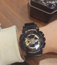 卡西歐（CASIO）男士手表G-SHOCK黑金雙顯學(xué)生防水運動(dòng)黑武士電子石英日韓表禮物 潮炫黑金GA-110GB-1A 曬單實(shí)拍圖