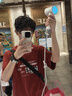 京御貴族短袖t恤男款2025新款夏季重磅純棉寬松半袖衣服美式潮流體恤上衣 酒紅色 XL 115-140優(yōu)先發(fā)貨 曬單實(shí)拍圖