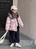 迪士尼女童羽絨棉服冬裝棉襖外套2025新款兒童洋氣女孩冬季棉衣加厚拼色 灰粉棉衣 140 cm 曬單實(shí)拍圖