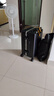漢客大容量行李箱鋁框女登機拉桿箱男20英寸墨玉黑44升密碼旅行箱加大 曬單實(shí)拍圖