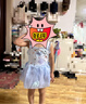 迪士尼兒童泳衣女童艾莎連體裙防曬泡溫泉小童A類(lèi)游泳衣D35042云水藍100 曬單實(shí)拍圖
