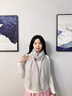 恒源祥絲巾女春秋薄款棉麻紗巾款韓版百搭長(cháng)款純色圍巾洋氣時(shí)尚 淺灰色 現貨 曬單實(shí)拍圖