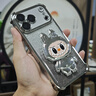 SUOLIAO適用蘋果17Promax手機殼氣囊防摔化妝鏡子支架iPhone16Pro可愛散熱全包硅膠保護套女生輕奢高級感 【太空銀+閃粉卡】補妝鏡支架-帶鏡頭膜-氣囊防摔 蘋果17Promax 曬單實拍圖