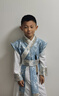 妮莎倍兒漢服男童春秋兒童國風(fēng)古裝演出服2025新款帥氣公子 藍色 140 曬單實(shí)拍圖