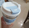 物生物（RELEA）玻璃杯大容量水杯女高顏值咖啡杯防燙泡茶杯子茶水分離杯生日禮物 曬單實(shí)拍圖