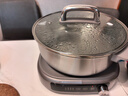 九陽(yáng)（Joyoung）0涂層IH秒涮電火鍋火鍋專(zhuān)用鍋電鍋家用4-8人分體式可拆洗多功能電蒸鍋不銹鋼電煮鍋6L火鍋鍋GN12 曬單實(shí)拍圖
