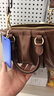CHARLES&KEITH25冬新品褶皺包掛手提小方包波士頓包CK2-30671820 Chocolate巧克力色 S 曬單實(shí)拍圖