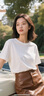 班尼路（Baleno）純棉短袖女2025新款休閑寬松薄款打底衫女裝四季款內(nèi)搭T恤上衣服 曬單實(shí)拍圖