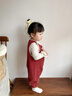 班喜迪嬰兒衣服秋冬裝嬰幼兒連體衣超萌男女寶寶背帶褲冬季外出哈衣爬服 紅色 90cm 曬單實(shí)拍圖