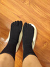 貓人3雙五指襪子女款秋冬含羊毛中筒襪防寒保暖女分趾長(cháng)筒襪地板襪 曬單實(shí)拍圖