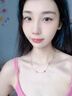伊燦四葉草彩色鋯石項鏈女2025新款爆款鎖骨鏈輕奢小眾高級感頸鏈配飾 四葉草彩色鋯石項鏈 曬單實(shí)拍圖