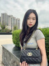 ANYSMIC奢侈高檔品牌包包女包小香風(fēng)2025新款鏈條斜挎包女生生日腋下小包 黑色 曬單實(shí)拍圖