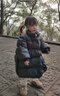 jnby by JNBY新款江南布衣童裝寬松A型女童1NAC13361 046鑄鐵灰 100cm 曬單實(shí)拍圖