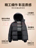 雅鹿三防短款羽絨服女冬免洗戶(hù)外休閑蓄熱保暖連帽加厚面包服外套 黑色 M 【推薦110-125斤】 曬單實(shí)拍圖