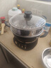 SUOPQER蘇泊電炒鍋電蒸鍋一體電煮鍋多功能料理鍋電火鍋專(zhuān)用鍋大容量多功能鍋不銹鋼蒸籠燉蒸煮涮炒煎一體 【特厚按鍵款】免開(kāi)鍋+蜂窩不粘鍋+精品禮包 26cm單籠【2.6L適用2-3人】 曬單實(shí)拍圖