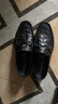 蜘蛛王皮鞋男休閑舒適一腳蹬樂(lè )福鞋百搭套腳駕車(chē)豆豆鞋男 黑色 42  曬單實(shí)拍圖