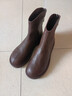 百麗厚底增高彈力靴女舒適時(shí)尚靴B2150DD4 棕色-單里 37 曬單實(shí)拍圖